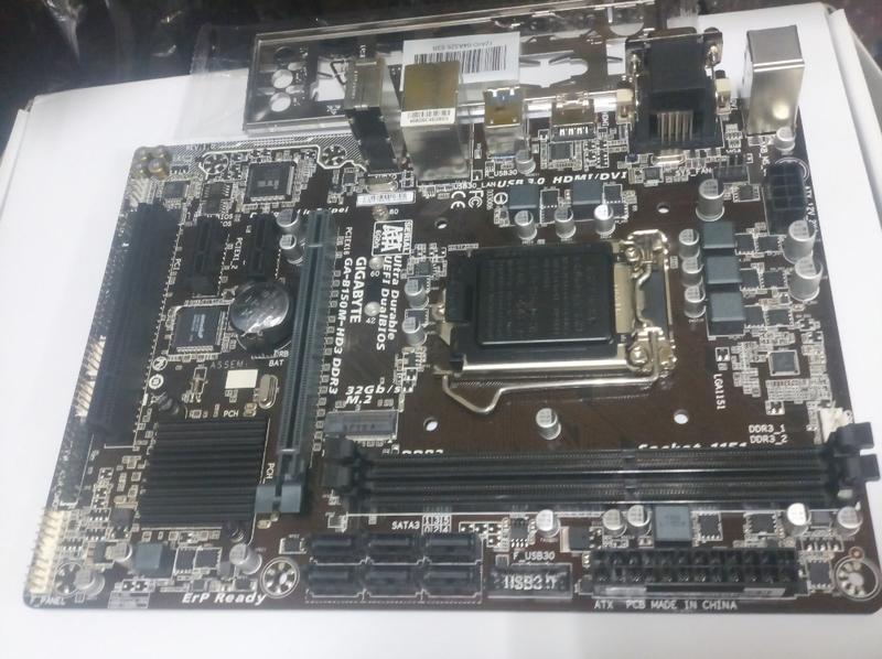 1151 全新技嘉主機板 型號 GA-B150M-HD3 DDR3 原廠庫存新品 含檔板 缺貨中 
