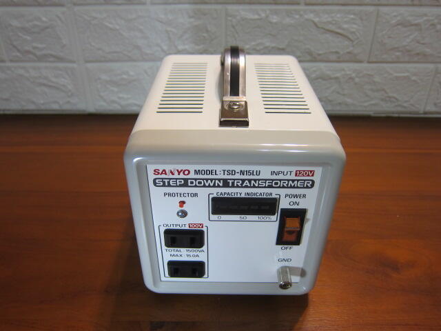 SANYO 変圧器 120v→100v 1500VA TSD-N15LU