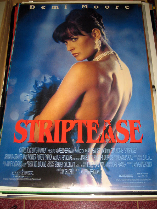 絕版【英國進口電影海報】 脱衣舞娘 Striptease (1996年)(首)