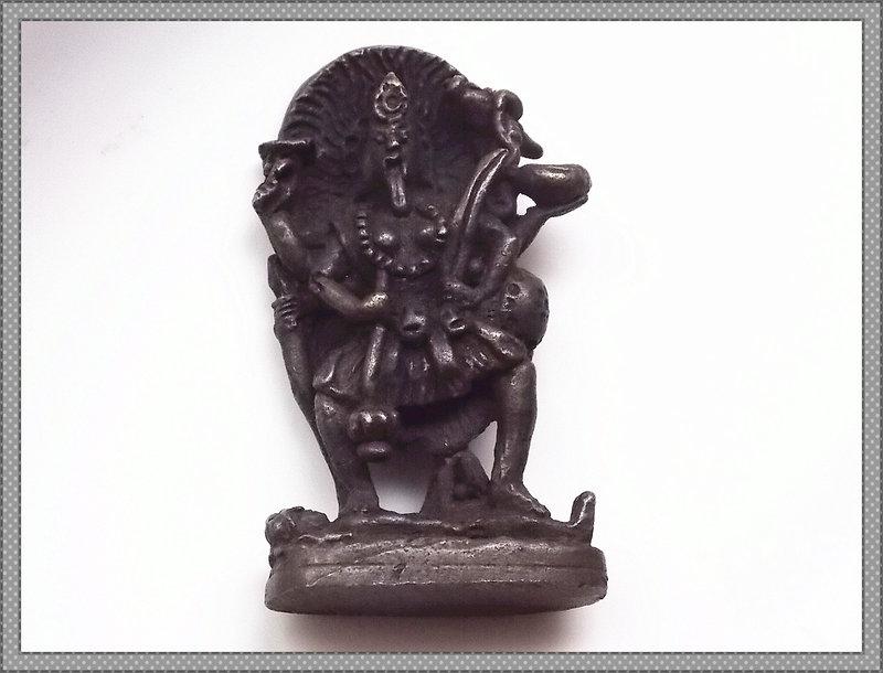 【雅之賞|藏傳|佛教文物】特賣* 尼泊爾 銅製 四臂大黑天 隨身小佛像~A405