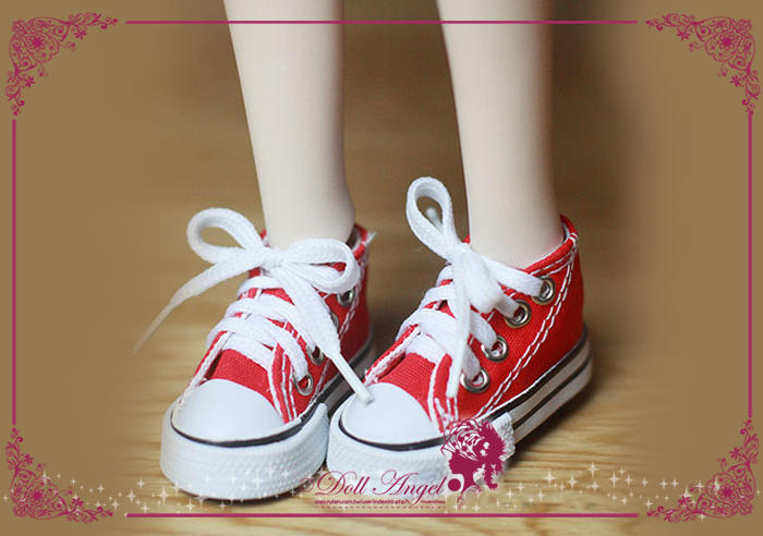 ○Doll Angel●【1/6鞋子-BJD 帆布鞋 休閒鞋 (紅色)】@現貨