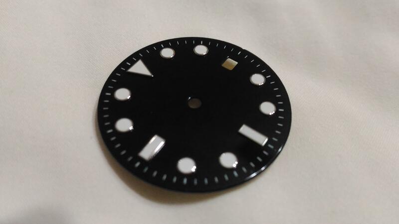 【蠔錶配件】打造自己的無標蠔式機械錶/無標水鬼面盤/兩組腳位：明珠2813或eta28xx機芯