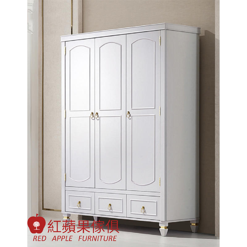 [紅蘋果傢俱] LS YG6603輕奢臥室系列 三門衣櫃 衣櫃 衣櫥 現代 簡約 輕奢