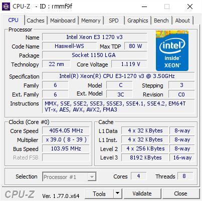 E3-1270v3  CPU  LGA1150     3.9g 正式板