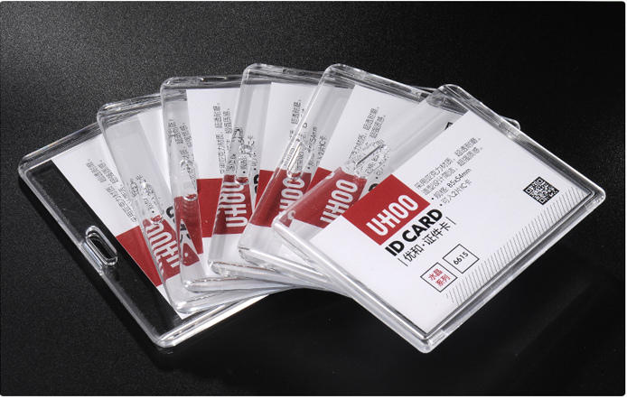【文具通】襄園 UHOO 水晶 壓克力 橫式 直式 證件卡 證件套 識別證 證件卡夾 F6010962