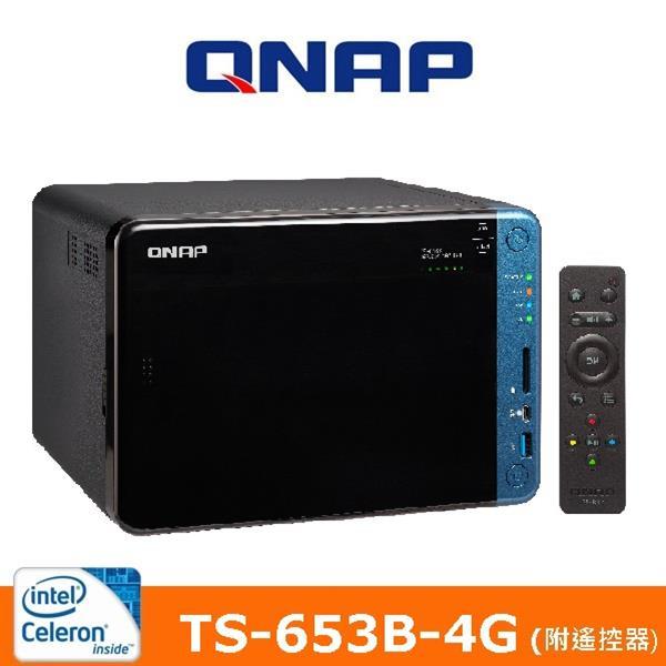 刷卡含稅QNAP TS-653B-4G 6BAY NAS 高辨識OLED螢幕可裝QNAP QM2 M.2 SSD/10G