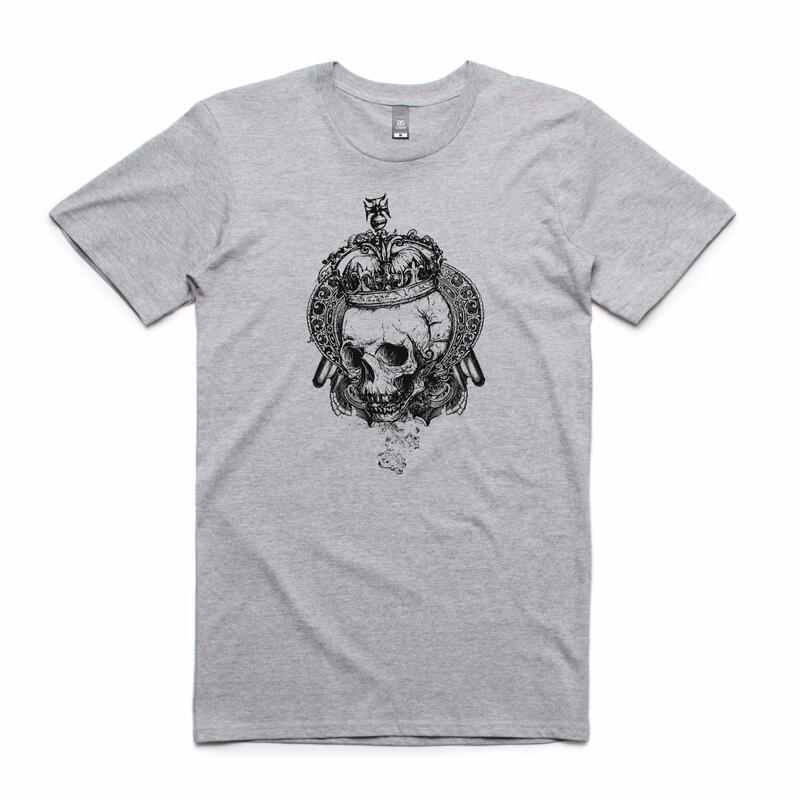 Grunge skull 短袖T恤 4色 歐美潮牌龐克搖滾骷髏頭印花潮T