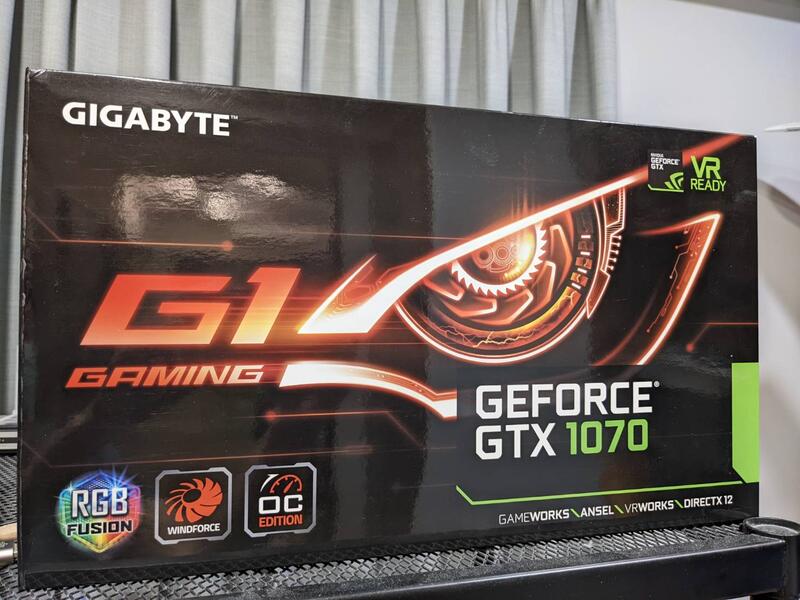 GIGABYTE GeForce GTX 1070 8GB GDDR5 GV-N1070G1 GAMING-8G 顯示卡