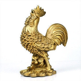 COZY~銅雞擺件金雞飾品純銅公雞擺飾風水家居工藝品擺設0876