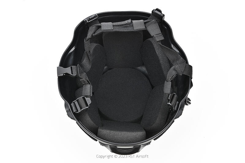 RST紅星- 複刻 MICH2002 ABS頭盔 側邊魚骨軌道 戰術頭盔 生存遊戲 防護 防BB彈盔 黑色 08132