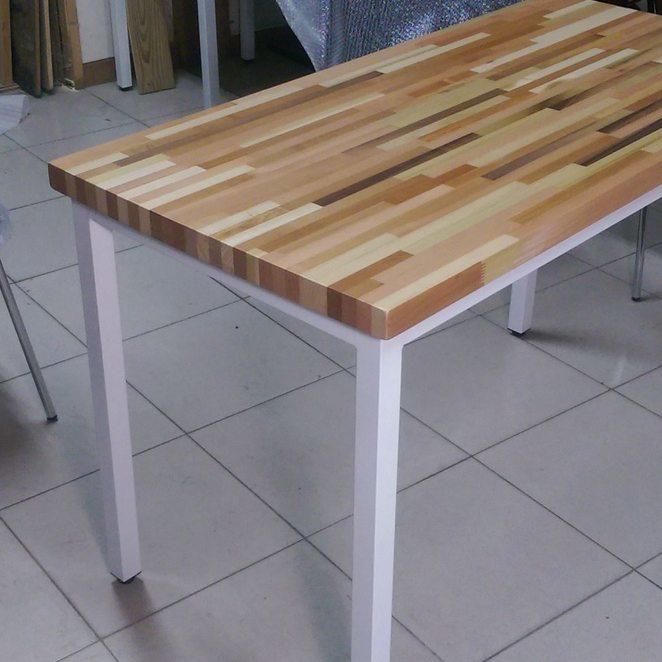 [台中餐桌椅製造]綜合彩拼 實木桌面 訂製詢問專用賣場