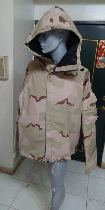美軍三色沙漠迷彩核生化防護大衣(公發品)