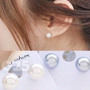 ☆韓國進口-高雅氣質 單顆珍珠 針式耳環(15-61-1)*(現貨特價)