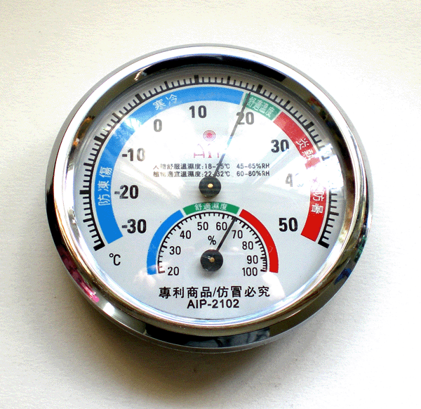 室內/外壁掛式溫度計溼度計