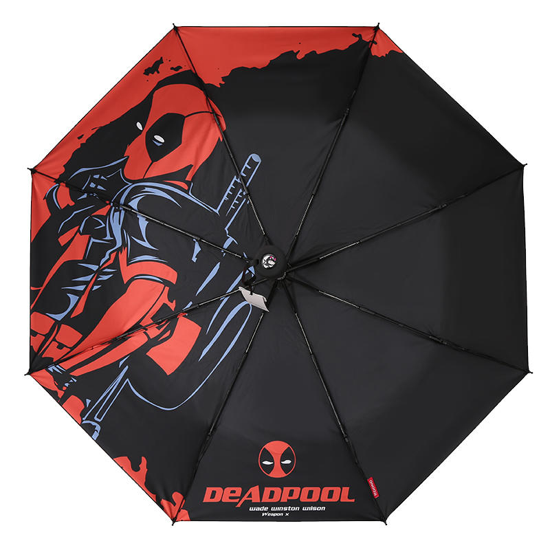 DEADPOOL 死侍 反面設計摺疊雨傘 數碼印花 晴雨兩用 動漫雨傘 訂購
