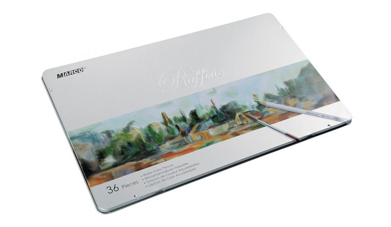 Marco 馬可 Raffine 高級 專業 水溶性 彩色鉛筆 36色 鐵盒包裝 7120-36TN