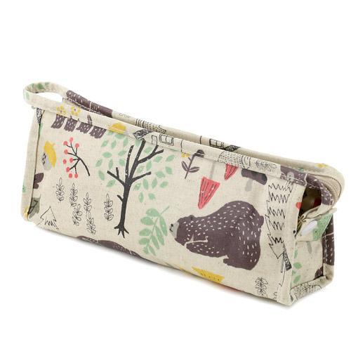 ˙ＴＯＭＡＴＯ生活雜鋪˙日本進口雜貨人氣新品日本製森林熊 綜合貓咪姿態滿版圖騰防水PVC筆袋 餐具袋 收納袋(預購)