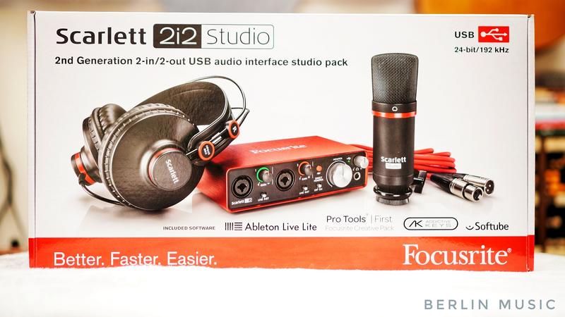 『柏林樂器』免運優惠中 Focusrite Scarlett 2i2 Studio 錄音介面 套裝組