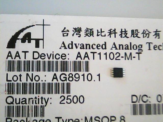 AAT1102-M-T    1.6A, 0.23Ω,step-up PWM DC-DC CONVERTER  無鉛