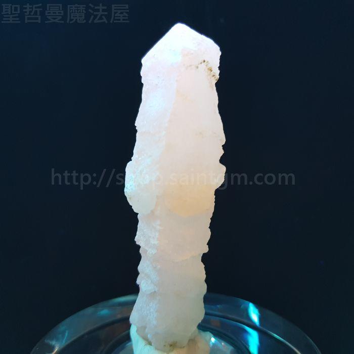 粉紅寶塔冰晶石柱狀單晶190708-29(有螢光反應)~湖南郴州