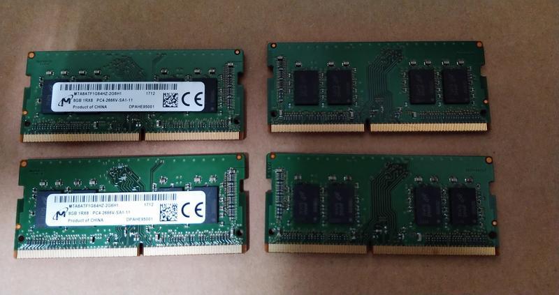【麥克3C】筆電用 美光 原廠 DDR4-2666 8G 1800元 記憶體