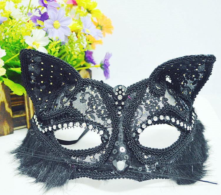 貓臉 貓女性感 貓面罩 蕾絲 面具/眼罩/面罩 cosplay 表演 舞會 派對 整人 生日禮物【A770016】