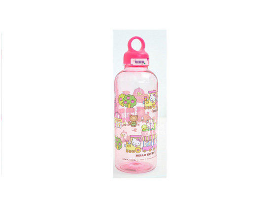 鑫本鋪kitty小火車粉色塑膠水瓶(700ML)8803733023696