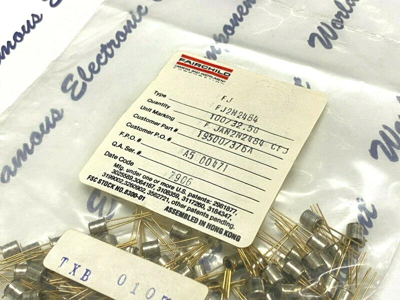 Lot De 4 Transistors Bipolaires NPN Raytheon 2N2484 - 60V 0.05A 0.36W, Boîtier TO18, Authentique Et Neuf