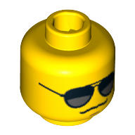 LEGO Yellow Head 99509 樂高黃色人偶頭部臉戴墨鏡 4651217