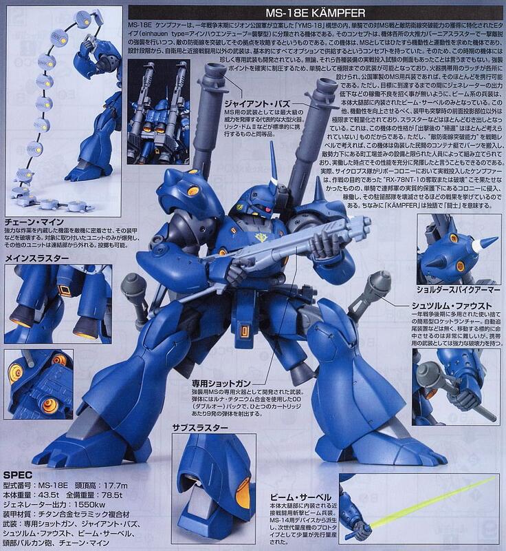 【鋼普拉】現貨 BANDAI 鋼彈UC HGUC 1/144 #089 MS-18E KAMPFER 肯普法 坎普法