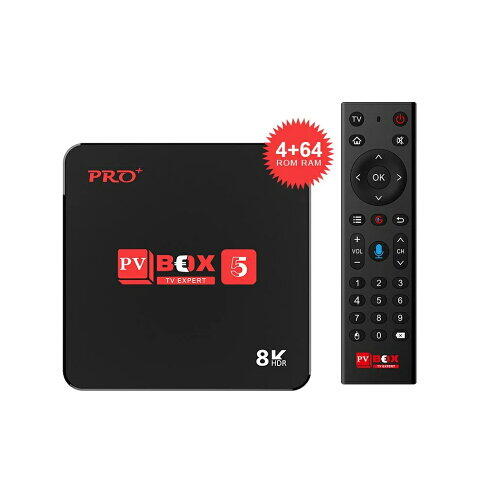 『最新』P5 PRO+ 普視電視盒 4G/64G (標配語音遙控器、HDMI線、電源組) PVBOX