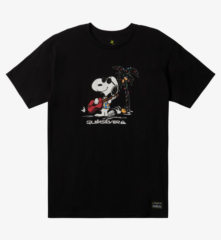Quiksilver x Peanuts【M】短袖T恤 史努比 AQYZT09412 黑色 全新 現貨 保證正品