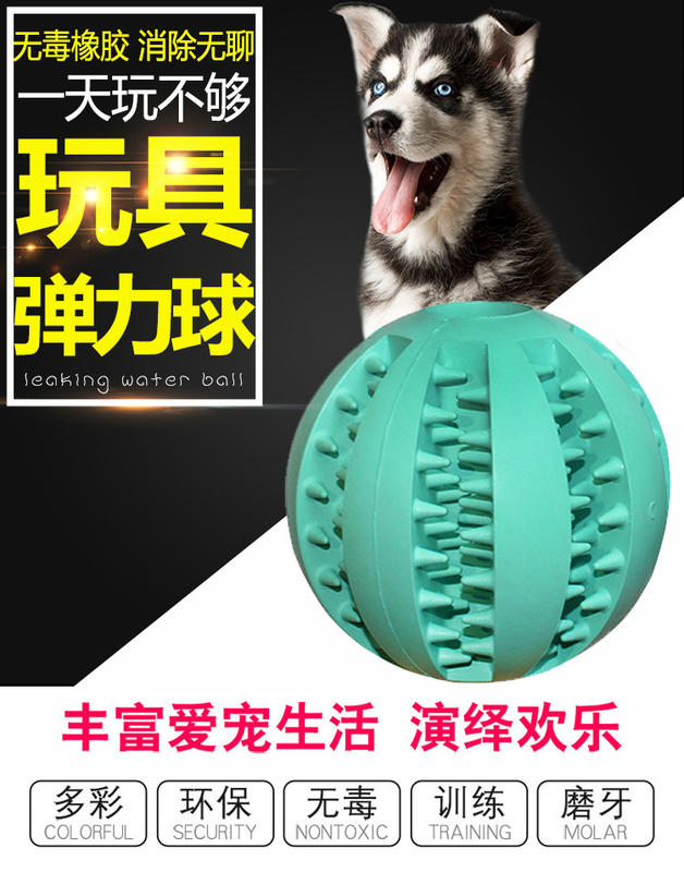 寵物漏食球狗玩具球彈力天然橡膠薄荷球餵食球寵物益智類玩具熊熊寵物精品