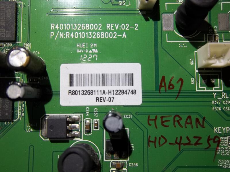 禾聯 HD-42Z59 主機板 ( R401013268002 REV:02-2) A67 | 露天市集 | 全台最大的網路購物市集