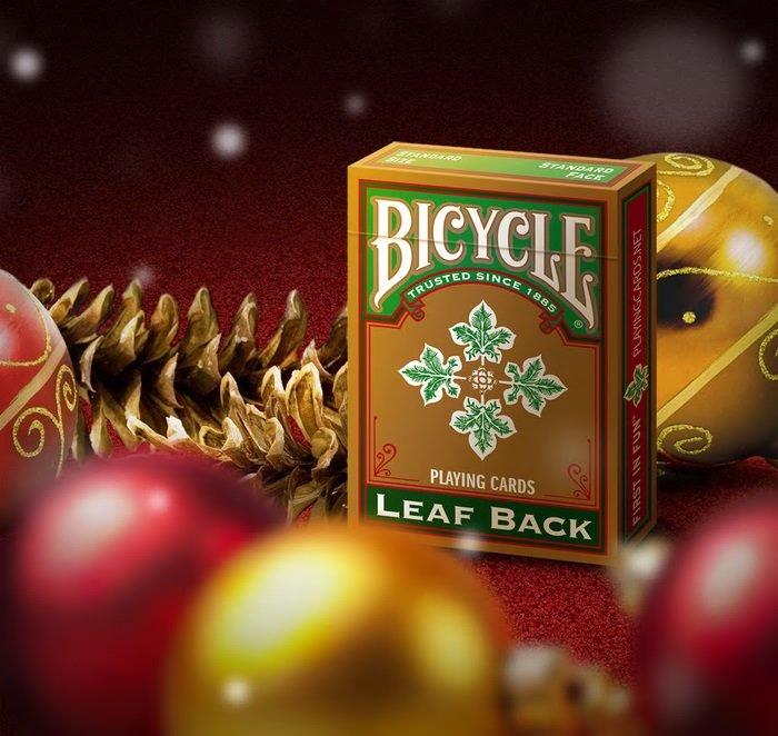 【USPCC撲克】Bicycle Leaf back playing cards gold green