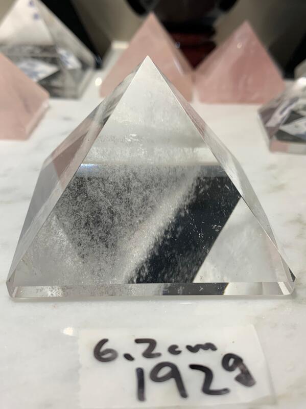 兆鑫生活館-白水晶金字塔(約6.2公分，192g，) 冥想啟動能量開智慧助打坐擺