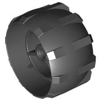 全新樂高lego(30324) Black Wheel Hard Plastic Spoked 輪胎 X4