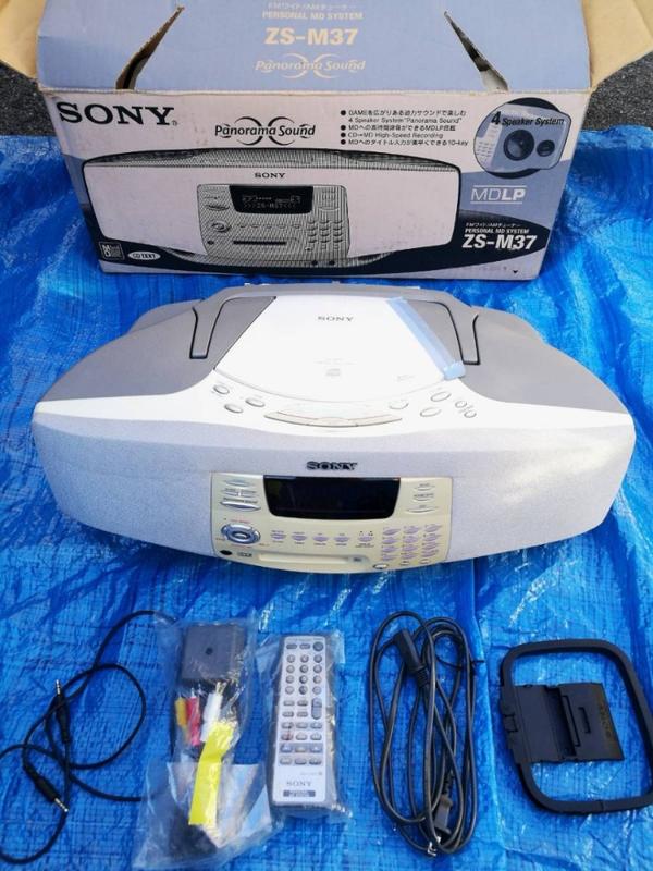 【MDLP対応】SONY　完動品　ZS-M37　CD/MDラジオ　リモコン付き MDLP対応】SONY 完動品 ZS-M37 CD/MDラジオ リモコン付き - メルカリ
