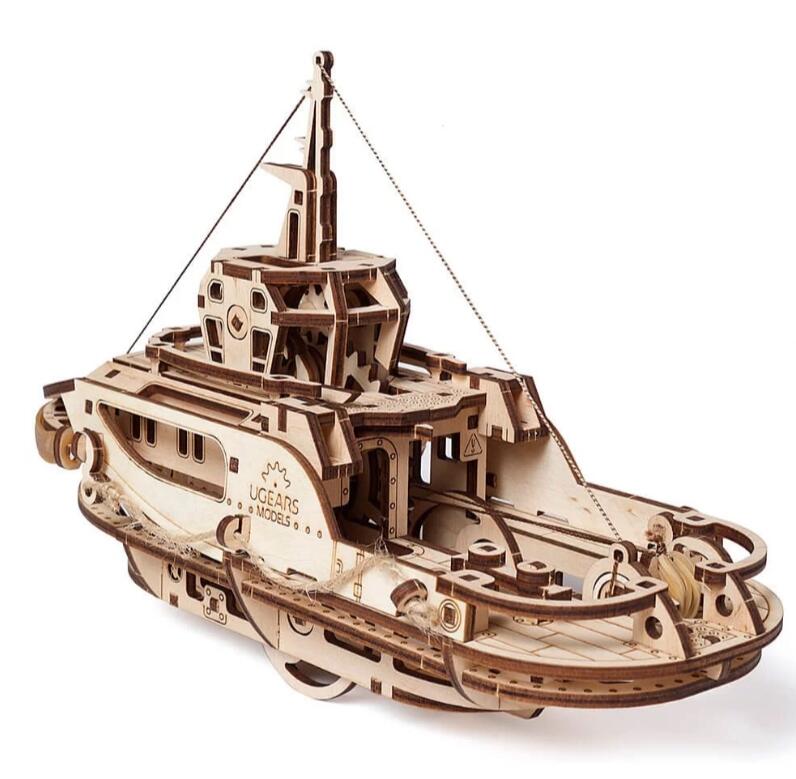 Ugears 西奥多拖船 Tugboat 精緻航海模型 烏克蘭木製精品模型 海上運輸