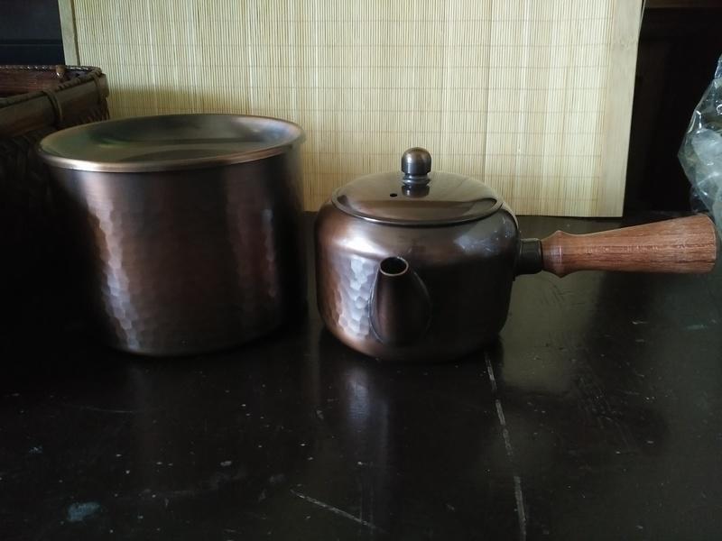 老洋房～日本製純銅茶器 幸信堂 銅壺 建水 功夫茶