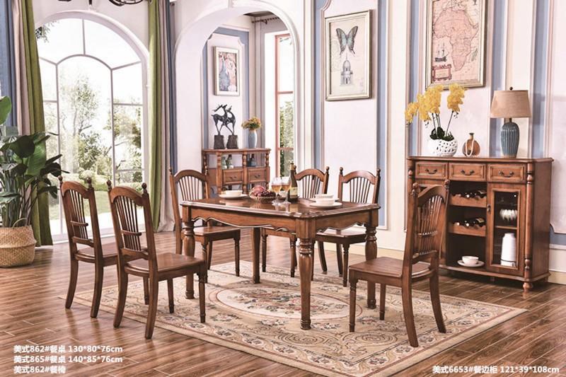 【大熊傢俱】861玫瑰 新古典方餐台 餐桌  鄉村風 歐式餐台 方桌 功能型餐桌 餐椅 靠背椅 實木