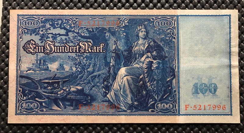 私藏：德國舊紙鈔> 1910 年 100 馬克