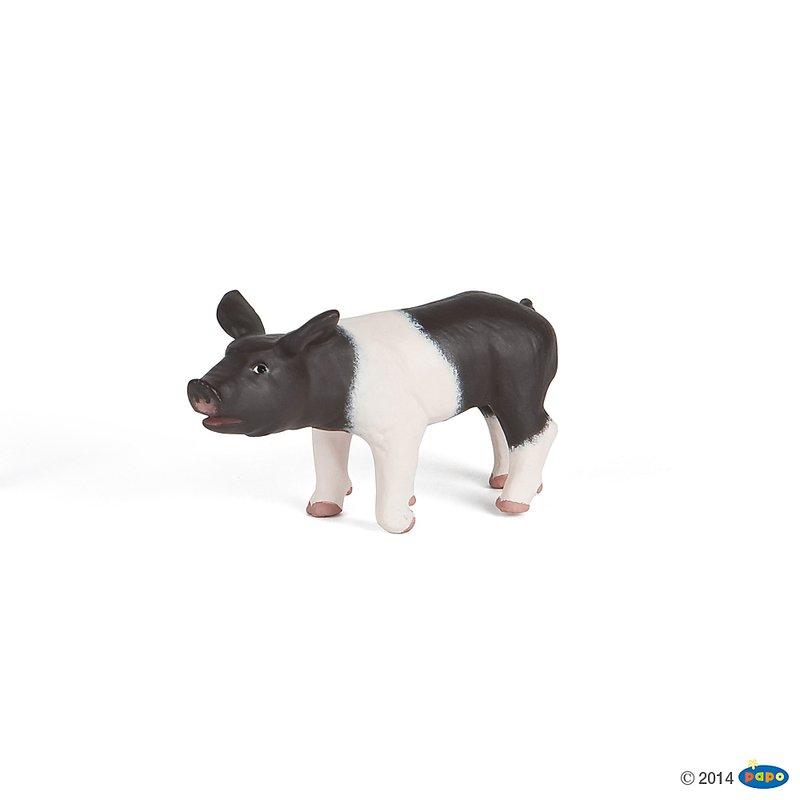 【Good Toy】法國 PAPO 51139 農場動物 黑白紋小豬 Black and White Piglet 