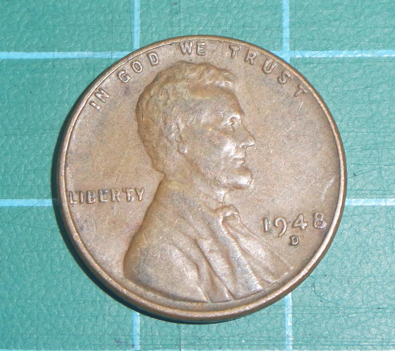 USA 1948 Penny Wheat D(保真)