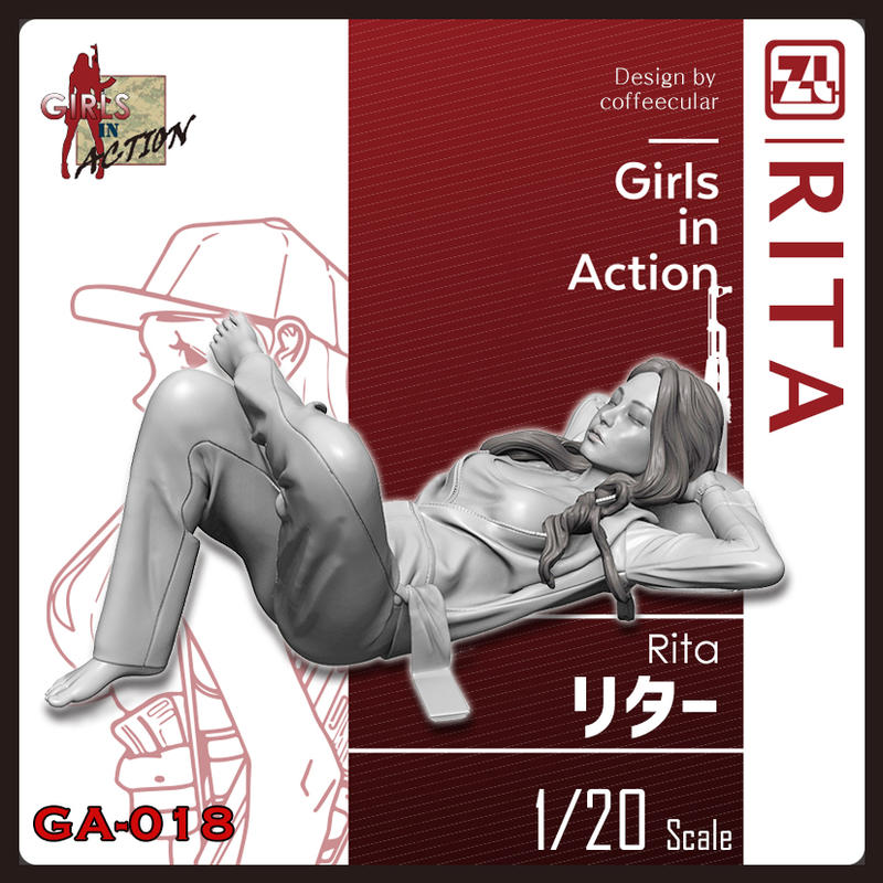 ZLPLA GA-018 Rita美女 女兵系列1/20 樹脂GK人形,手辦模型非美少女公仔