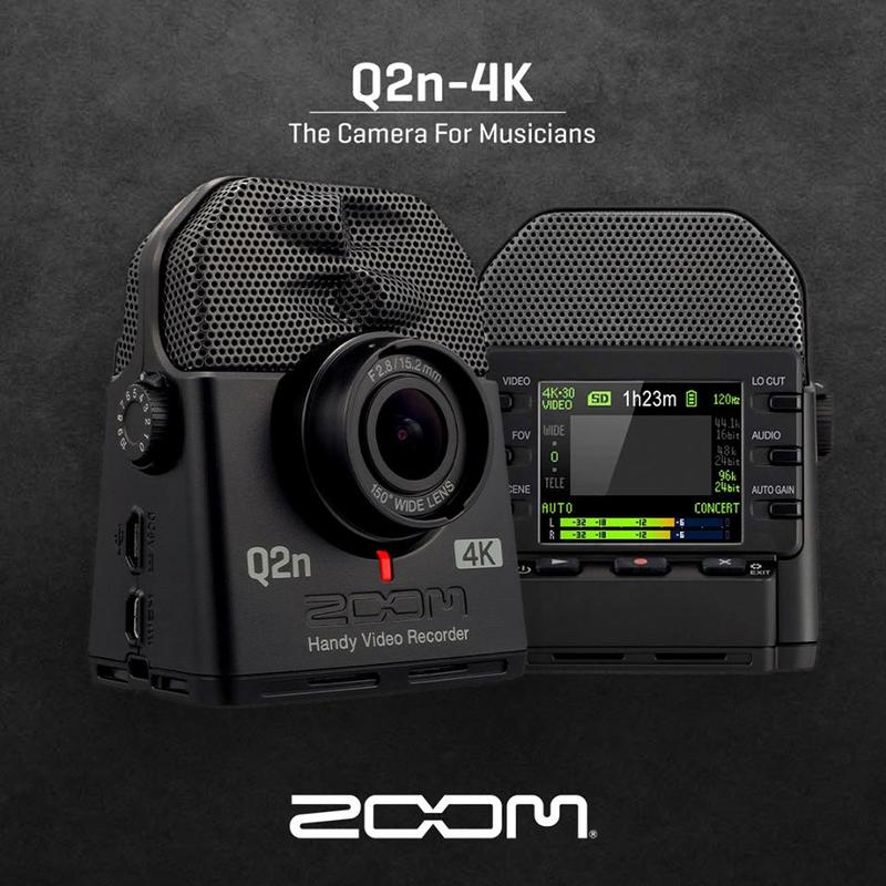 【三木樂器】台灣公司貨 ZOOM Q2n-4K 數位 錄影機 錄音筆 錄音 收音 麥克風 攝影 錄影 廣角鏡頭 Q2