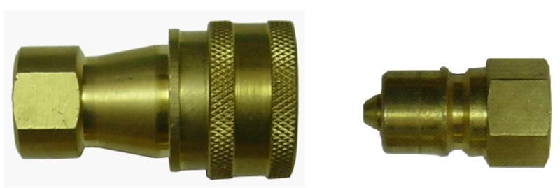 日規Nitto SP型 閥針型 材質:銅 雙閉式液壓快速接頭 3/8”主體 X 3/8” BSPT內牙 公母接頭1組