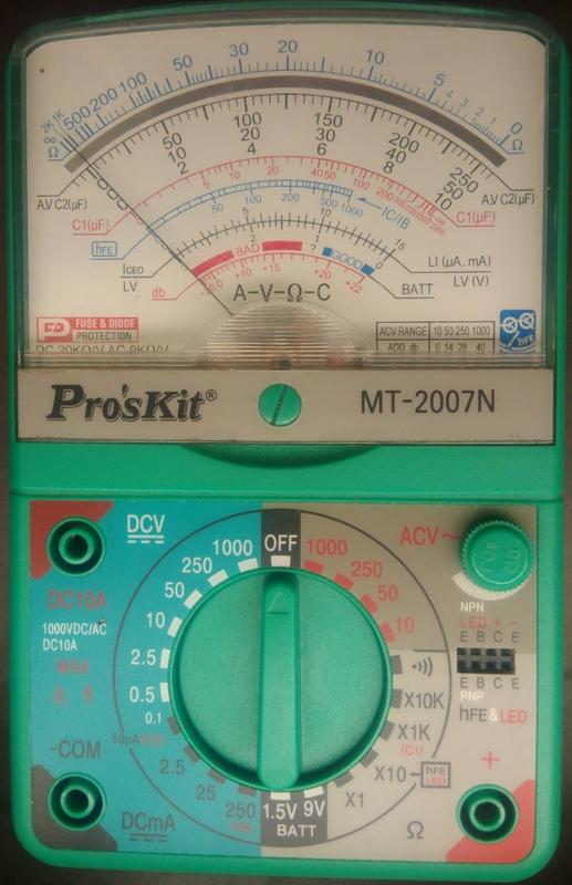 Pro'sKit-MT-2007N 防誤測 多功能 指針式 三用電錶 萬用電錶