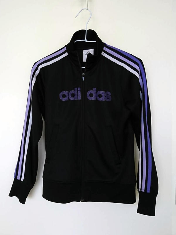 Adidas愛迪達黑色條紋運動外套(XS號)
