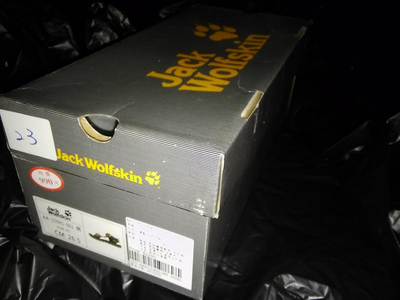 《2013對講》Jack Wolfakin #26.5 (23) 黑色金空鞋盒/表面些微壓痕/久置有灰塵